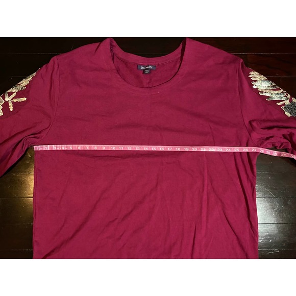 Roaman's Sweat Shirt Pullover Plus Size 1X Pink - Picture 6 of 7